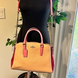Coach Pink Peach Two-way satchel crossbody